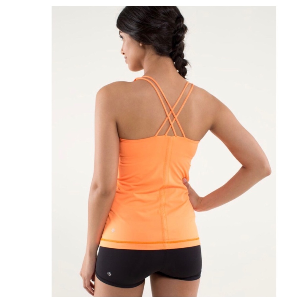 Lululemon Free to be tank Size 8 Pizzaz - Orange